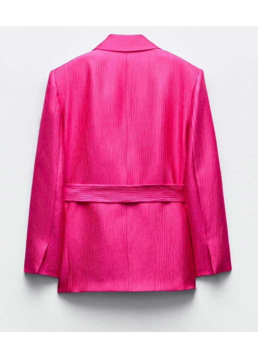 Zara Hot Pink Wide-Leg Jumpsuit with Belted Blazer - Picture 3 of 8